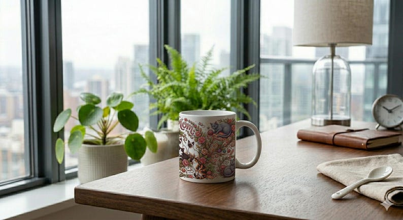 Mug Cat Mom Aesthetic Cat Lover Design image 4