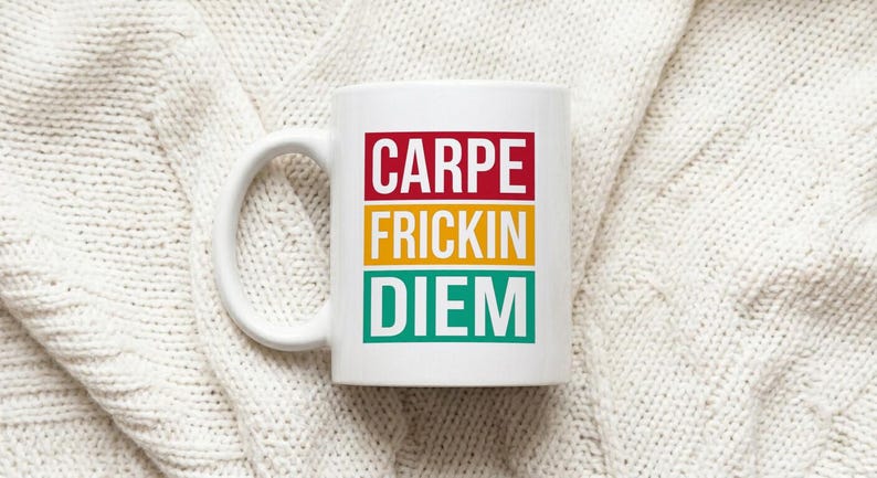 Mug Carpe Frickin Diem Graphic Text Design image 1
