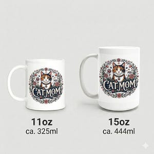 Mug Cat Mom Aesthetic Design Motif for Cat Lovers image 5