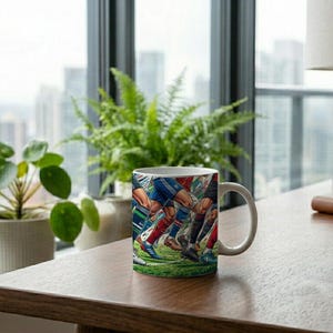 Mug Footballer Legs Legs to Knee Funny image 3