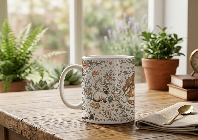Cat Mom Aesthetic Mug image 6