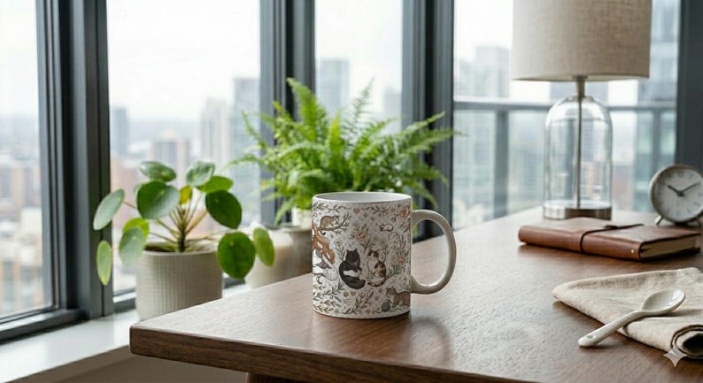 Cat Mom Aesthetic Mug image 4
