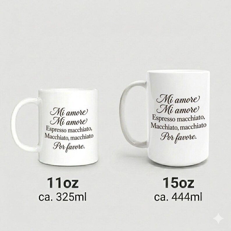 Mug Mi amore Espresso macchiato Por favore quote image 4