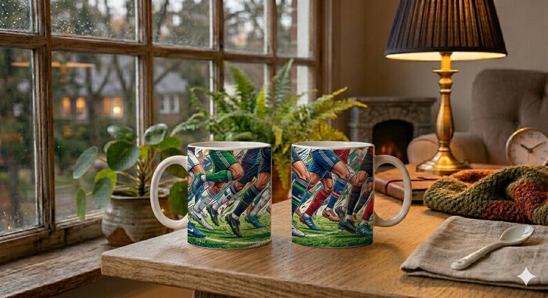 Mug Footballer Legs Legs to Knee Funny image 2