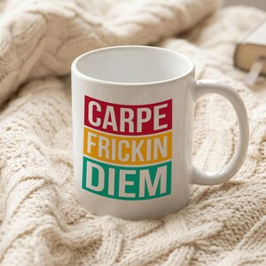 Mug Carpe Frickin Diem Graphic Text Design image 4