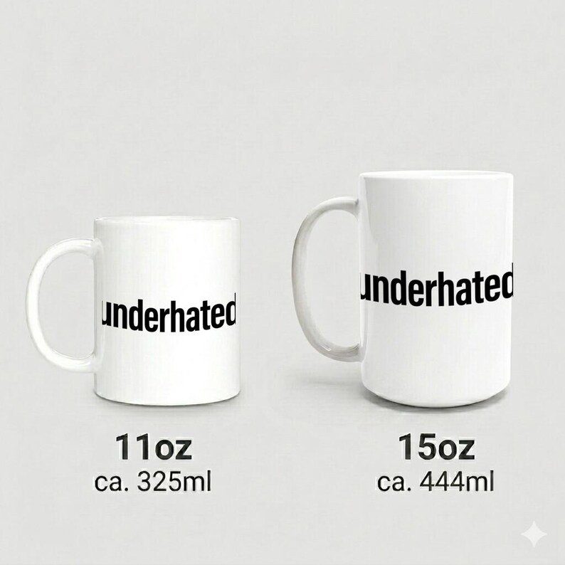 Mug Black text underhated Bild 4