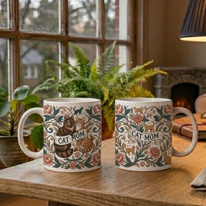 Mug Cat Mom Aesthetic Design image 4