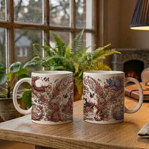 Mug Cat Mom Aesthetic Cat Lover Design image 3