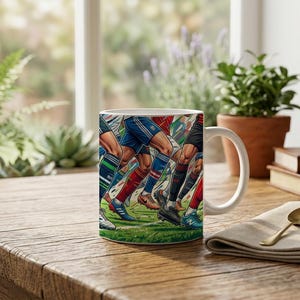 Mug Footballer Legs Legs to Knee Funny image 1