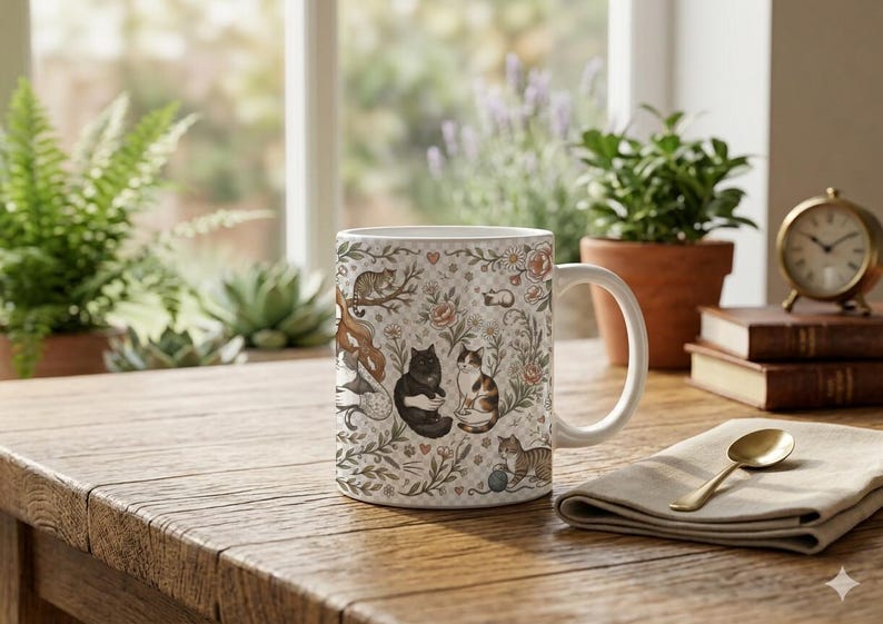 Cat Mom Aesthetic Mug image 2