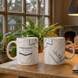 Nurse Scrub Close Up Mug Healthcare Uniform Detail Medical Theme Ceramic Cup image 2