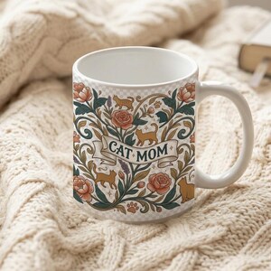 Mug Cat Mom Aesthetic Design image 1