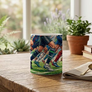 Mug Footballer Legs Legs to Knee Funny image 4