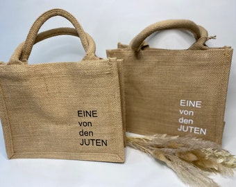 Jutetasche mini eine von den juten