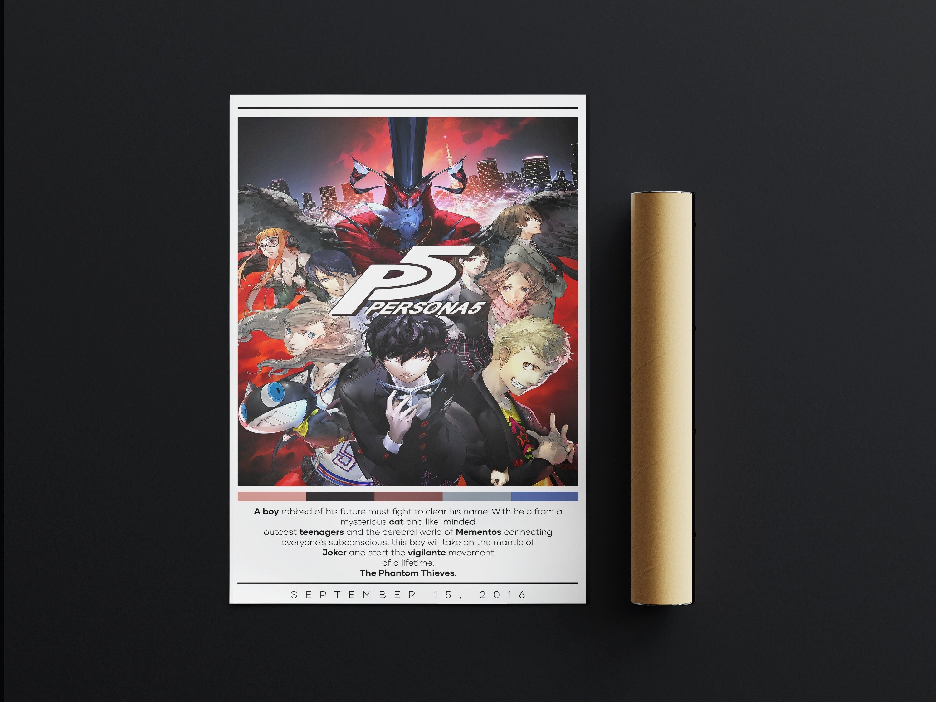 Persona 5 Poster Minimalist Anime Poster Gaming Poster 3 - Etsy