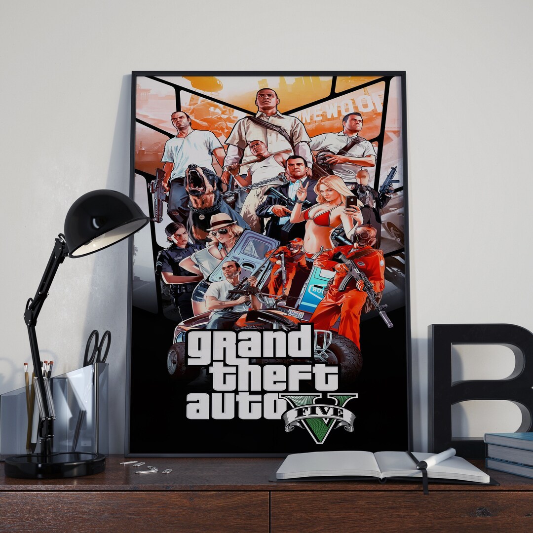 Grand Theft Auto 5 Poster GTA 5 Poster Video Game Poster - Etsy