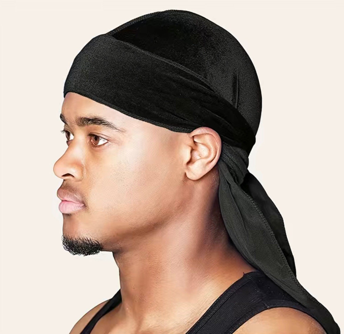 Velvet Durag / Du-rag / Do-rag / Bandana - Unisex - Dark Red – AfricanFabs