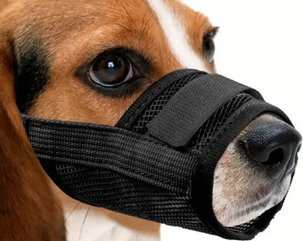 Breathable Nylon Mesh Dog Muzzle - Adjustable Strap for Comfort & Safety - Pet Accessories