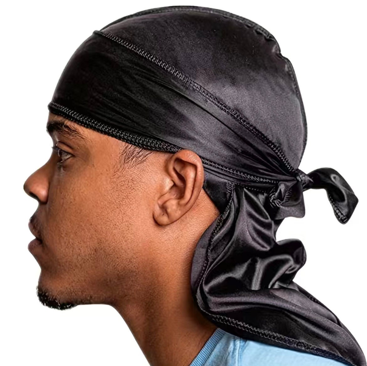 2 Piezas De Turbante Elástico Halo Durag Para Hombre, A La M