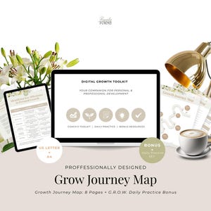 Dieses Produkt ist für G.R.O.W. Toolkit zum täglichen Üben | Coach Business Planungsvorlage | Bearbeitbarer persönlicher Entwicklungsleitfaden