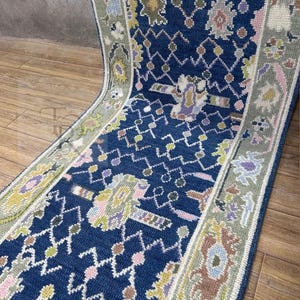 Hand-Knotted Olive Green Oushak Wool Rug: 6x9 - 12x18, Organic Dyes