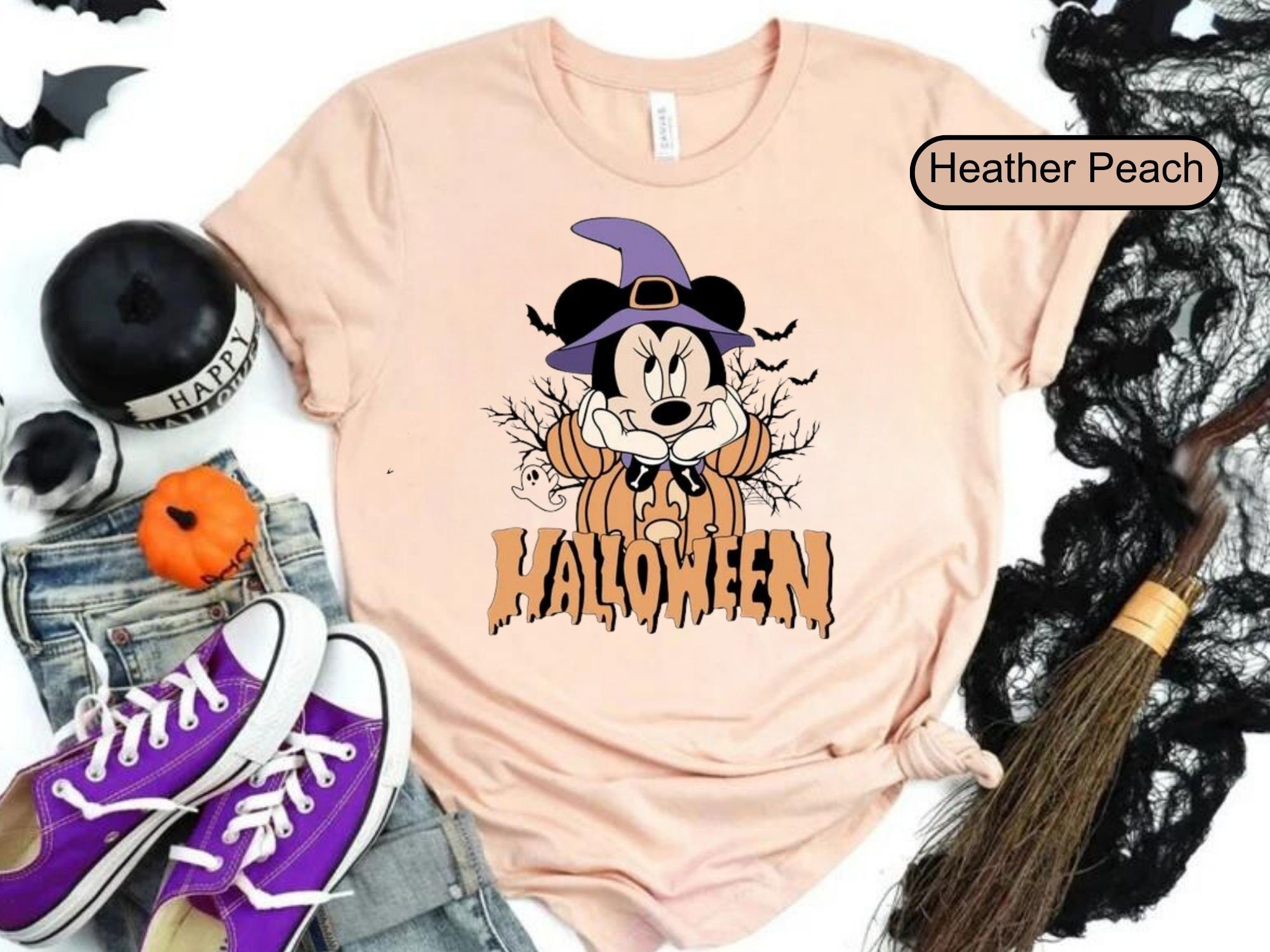 Discover Disney Halloween Couple Shirt, Matching Mickie and Minnie Couple Tee, Disney Halloween Matching Couple T Shirt, Disney Family Trip T Shirts