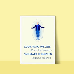 bts jungkook Dreamers wall poster printable bts digital wall art decor bts printable lyrics wall hanging poster digital instant download