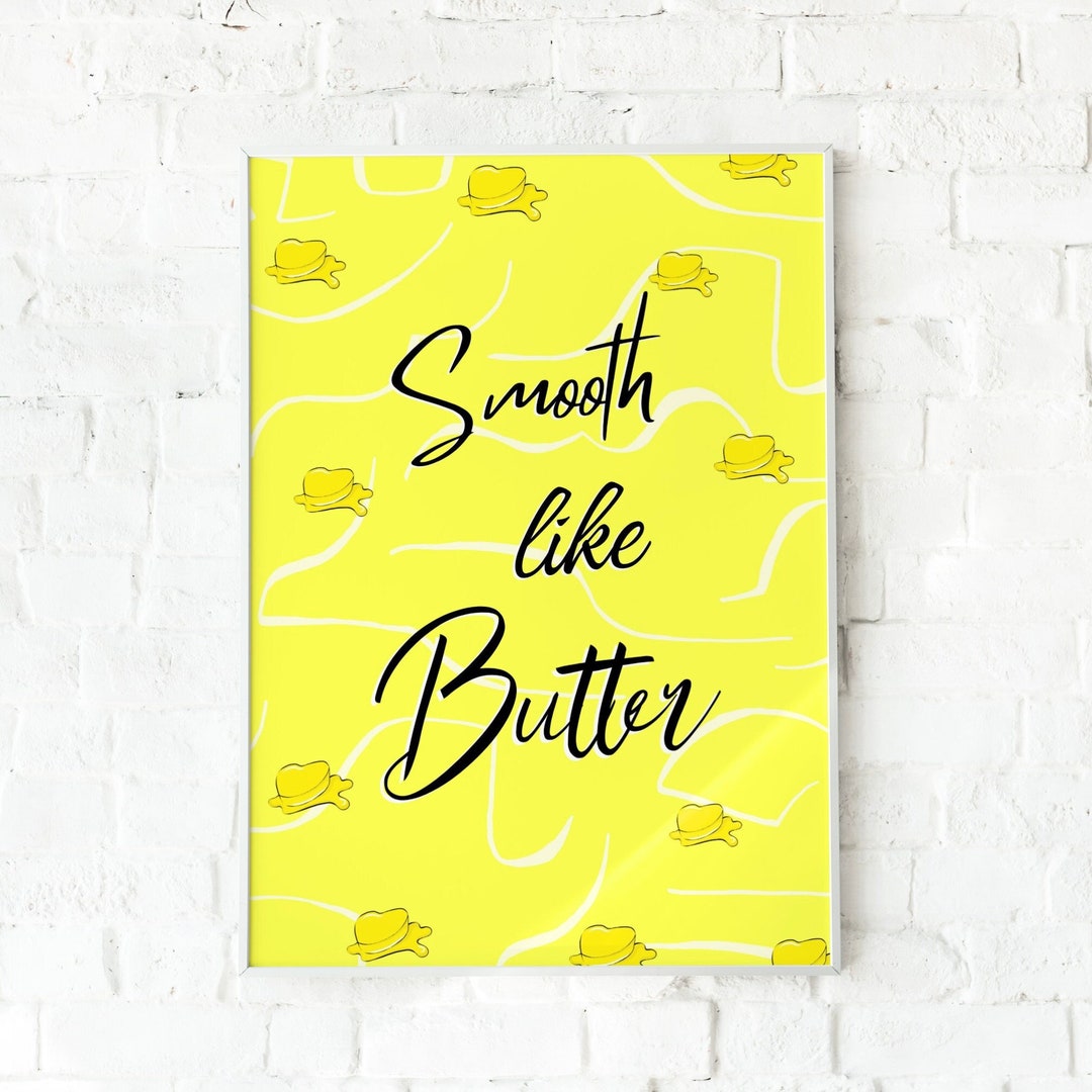 Bts Butter Song Lyrics Digital Wall Art, Bts Butter Quote Home Decor