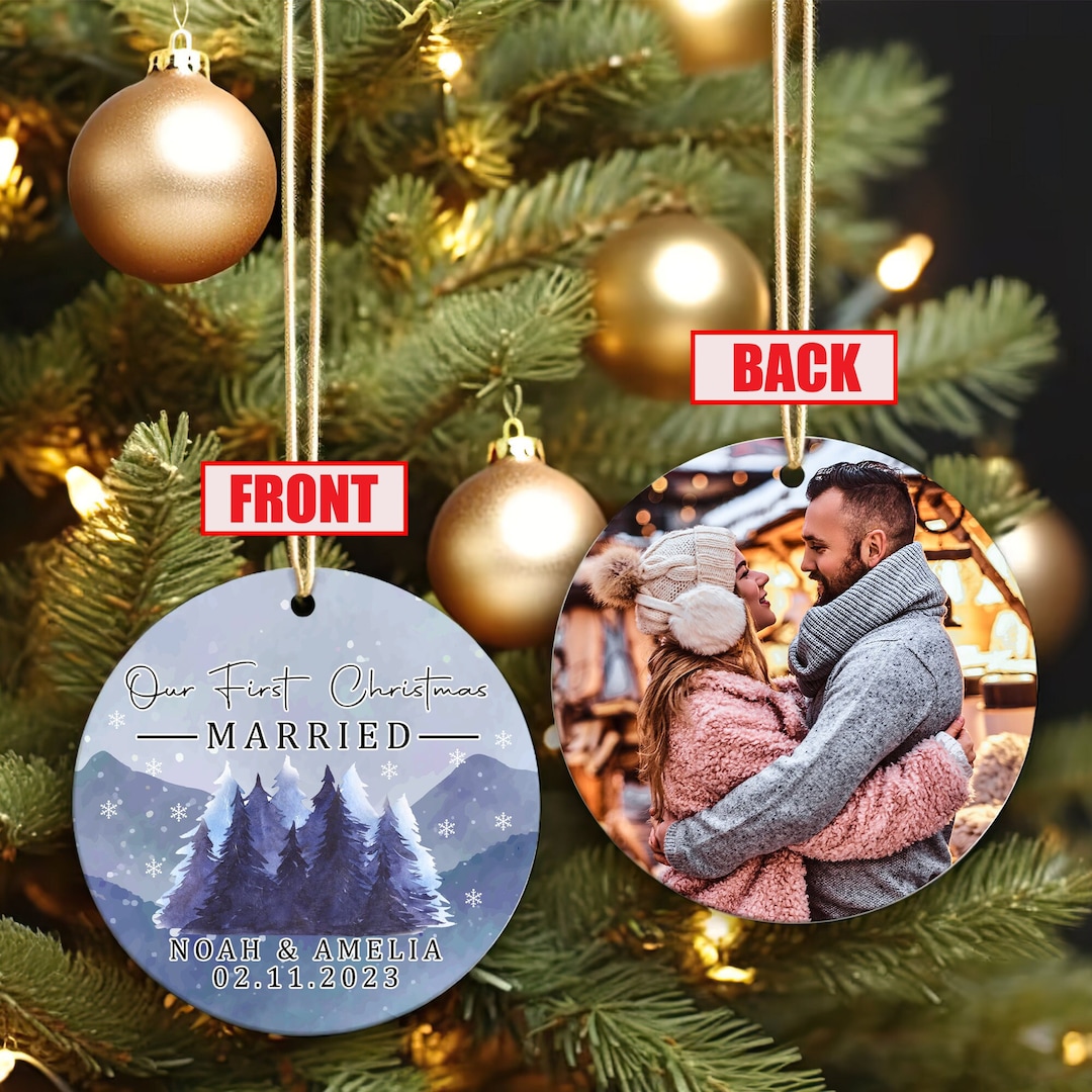 Custom Christmas Married Ornament Our First Christmas Married - Etsy