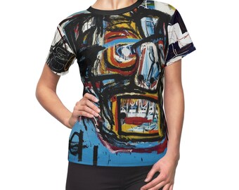 Women's Abstract Graffiti Art T-Shirt | Street Art Graphic Tee | Urban Contemporary Art Shirt