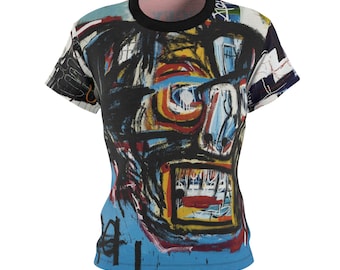 Camiseta de mujer con estampado abstracto de grafiti / Camiseta gráfica de arte callejero / Camiseta de arte urbano contemporáneo