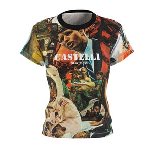 Camiseta feminina Robert Rauschenberg Collage da Castelli New York