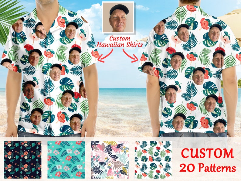 Custom Hawaiian Shirt With Face Custom Hawaiian Shirt for Etsy Australia