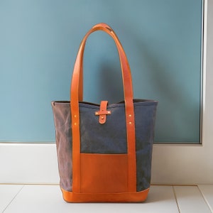 Gewachste Leder-Einkaufstasche für Frauen, langlebige und stilvolle Handtasche für den täglichen Gebrauch, durchdachtes Geschenk für sie zu jedem Anlass