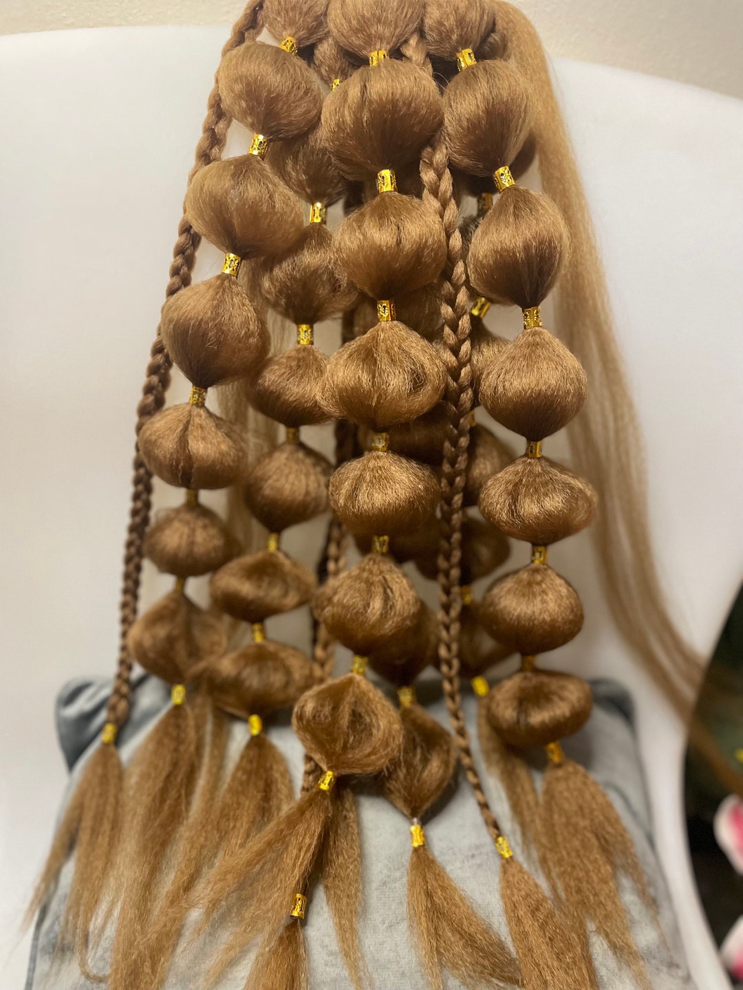 DETACHABLE FESTIVAL BRAIDS, 24 Inch Customizable Hair Extensions Honey ...