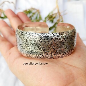 Silber Armreif: Verstellbare Art Deco Armspange