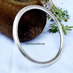 Handmade Chunky Sterling Silver Bangle: Thick Stackable Bracelet