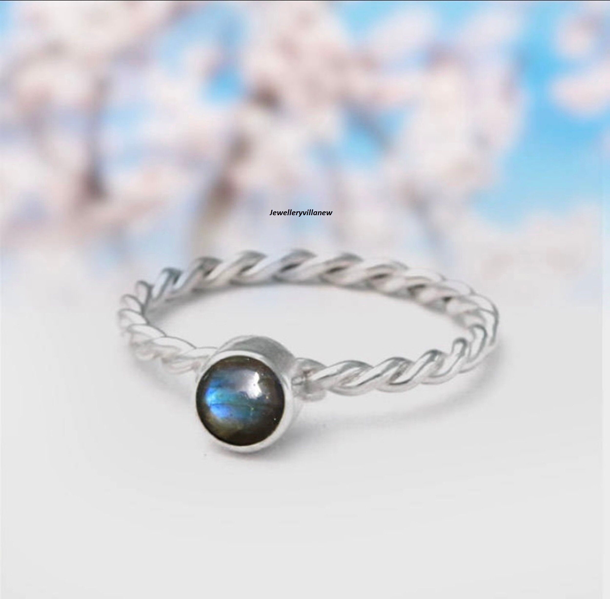 Ring labradoriet, 925 sterlingzilver, handgemaakte ring, zilveren bandring, kerstcadeau voor liefde, vriendschapsring, ring voor dagelijks gebruik.