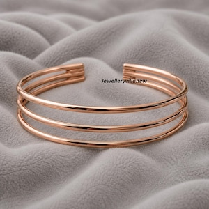 Armreif aus reinem Kupfer, handgefertigter Armreif, verstellbarer Armreif, Unisex-Armreif, Freundschaftsarmband, zierlicher Kupferarmreif, Geschenk zu Weihnachten.