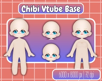 Chibi Vtuber Model Base | 6 Expressions!