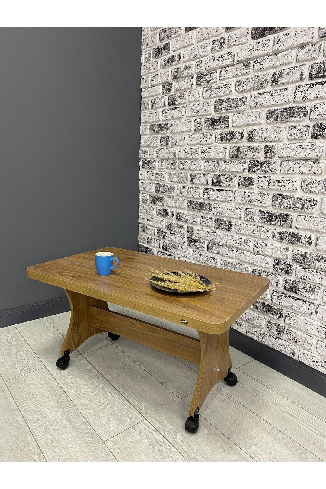 Center Table With Wheels Center Table Coffee Table Gift Etsy