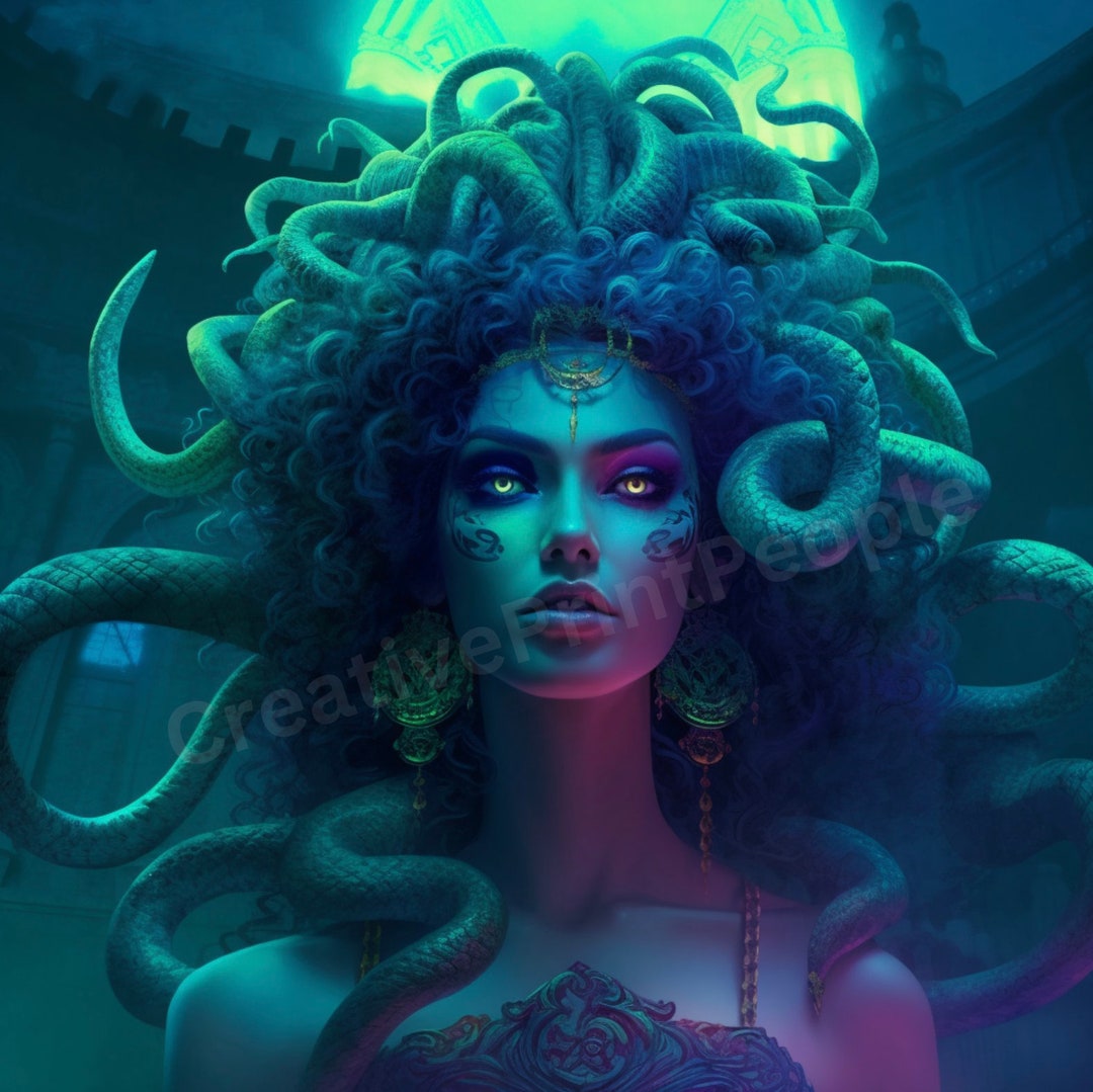 Medusa Art Medusa Inspired Artwork Digital Download Art - Etsy