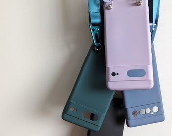 Google Pixel 7 Pro Crossbody Silicone Phone Case & Polyester Strap, Protective Phone Case, Unique Phone Case, Phone Case Strap