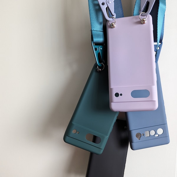 Google Pixel 7 Pro Crossbody Silicone Phone Case & Polyester Strap, Protective Phone Case, Unique Phone Case, Phone Case Strap