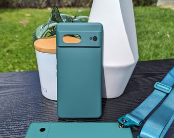 Google Pixel 8, 8a and 8 Pro Crossbody Silicone Phone Case & Polyester Strap, Protective Phone Case, Unique Phone Case, Phone Case Strap