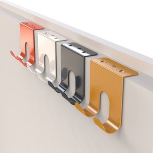 Door hooks 3 pieces with felt pad for door inside back tool-free door claw