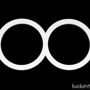 Pode incluir: Um símbolo de infinito branco, um ciclo contínuo, que representa a eternidade.