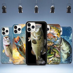 Bass Fish Handyhülle Angler Angeln Case für iPhone 16 15 14 13 12 11 X für Samsung Galaxy S25 Ultra S24 S23 FE S22 S21 S20 Pixel 9 Pro XL