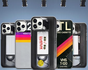 Retro Video Cassette VHS Tape Phone Case For iPhone 16 15 14 13 12 11 X For Samsung Galaxy S25 S24 S23 S22 S21 S20 For GooglePixel