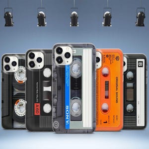 Nostalgie Vintage Retro Audio Kassette Telefon Fall für iPhone 16 15 14 13 12 11 X für Samsung Galaxy S25 S24 S23 S22 S21 S20 Für GooglePixel